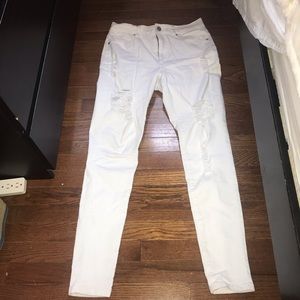 Redfox Jeans White distressed skinny jeans